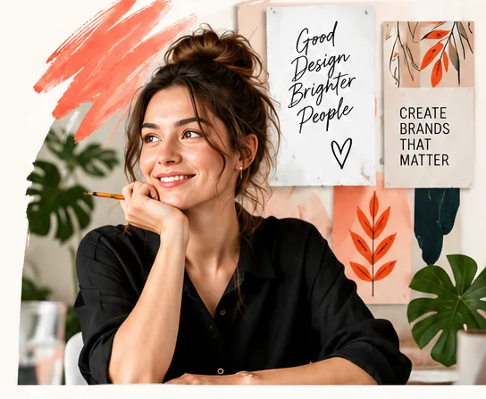 Emily Smith portrait in creative studio